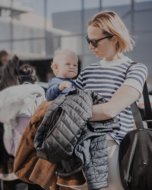 Flying with young children